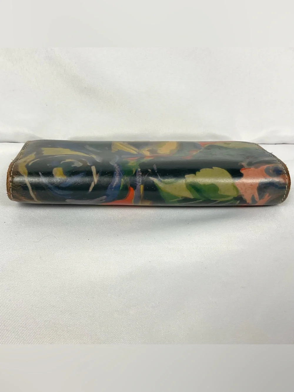 Patricia Nash Winter Bloom Leather Wallet Floral Clutch Retro Flip Clasp